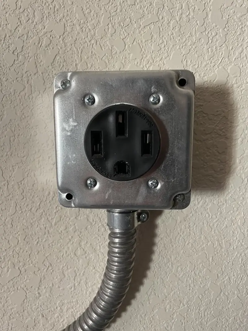 NEMA 14-50 outlet installed for Smart Home Electrical in La Mesa